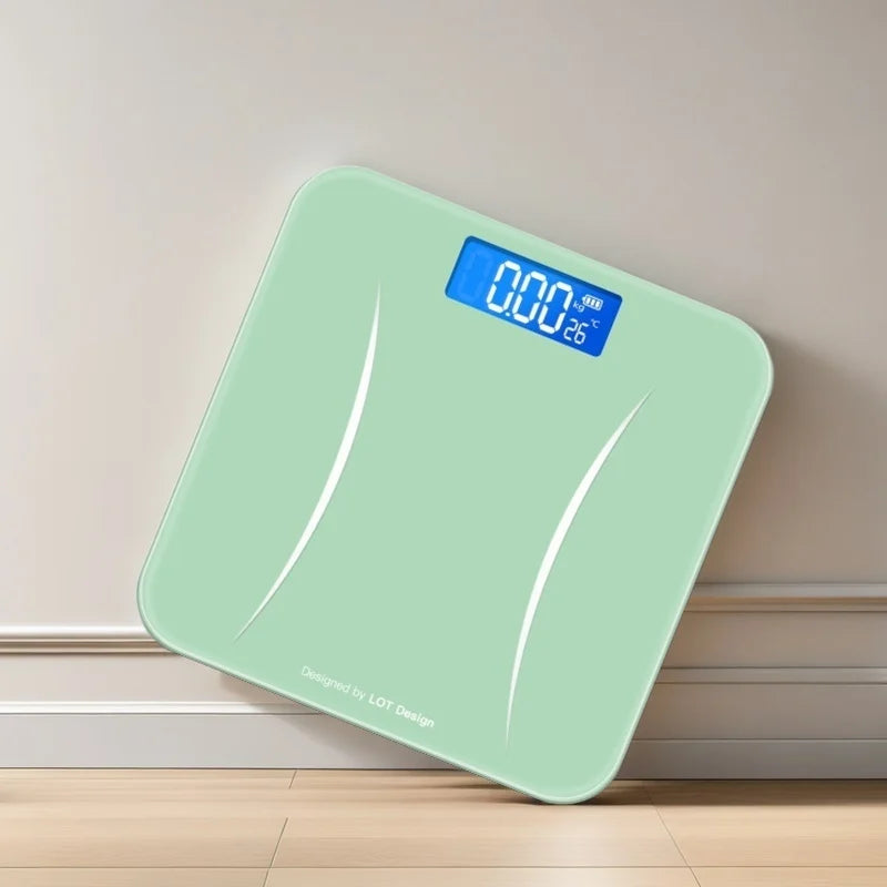 Ultra-Thin LED Display Auto-Calibration Body Weight Scale Battery-Powered Personal Care Appliances for Household Use Light