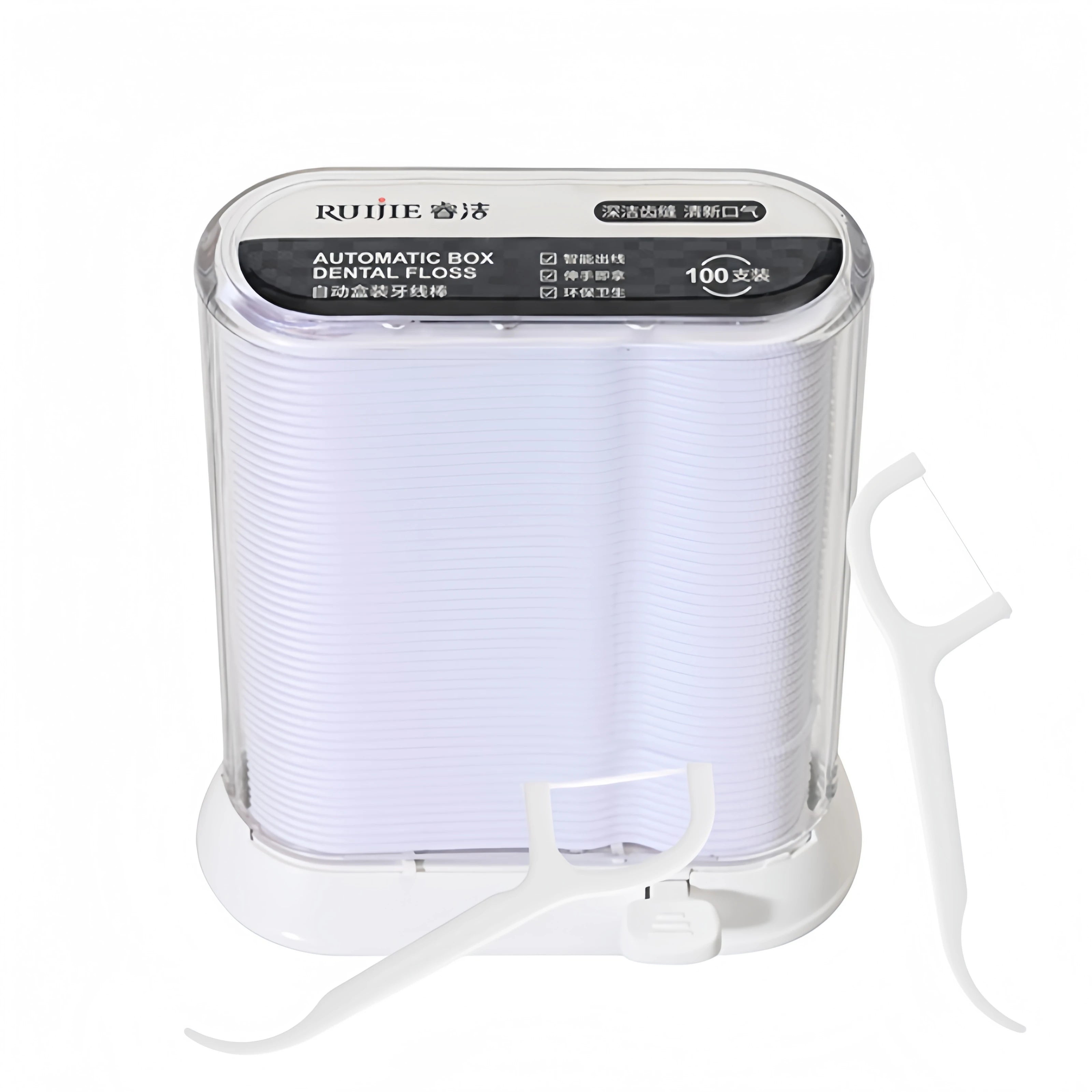 Factory Wholesale Automatic Dental Floss Picks Dispenser Pop-Up Refillable Flosser Storage Box for Home Use