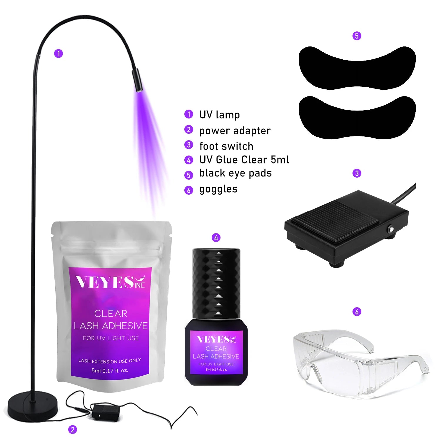 VEYES INC Custom Private Label Eco-Friendly Reusable UV LED Lash Glue Lamp for Professional Salon Use