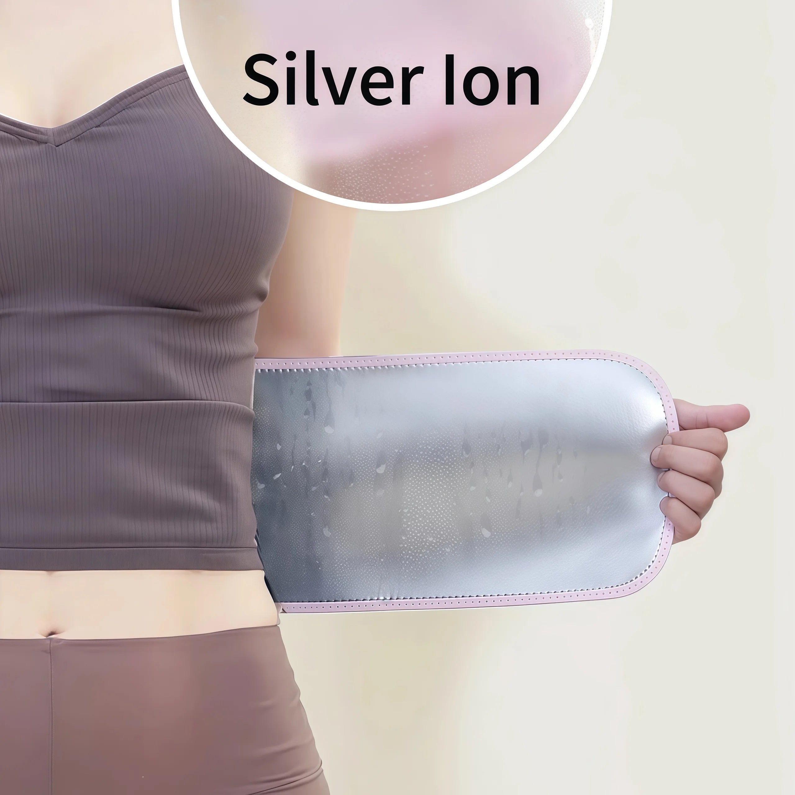 KUNLI Sports Waist Belt Sweat Enhancing Silver Ion Coated Slimming Waist Trainer for Yoga Running Toning Shaping Waistband