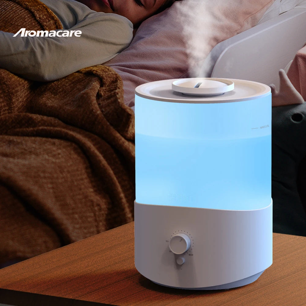 Aromacare 2.5L Personal 7 LED Night Light Home Room Top Fill Cool Mist Spray Ultrasonic Air Humidifier with Essential Oil
