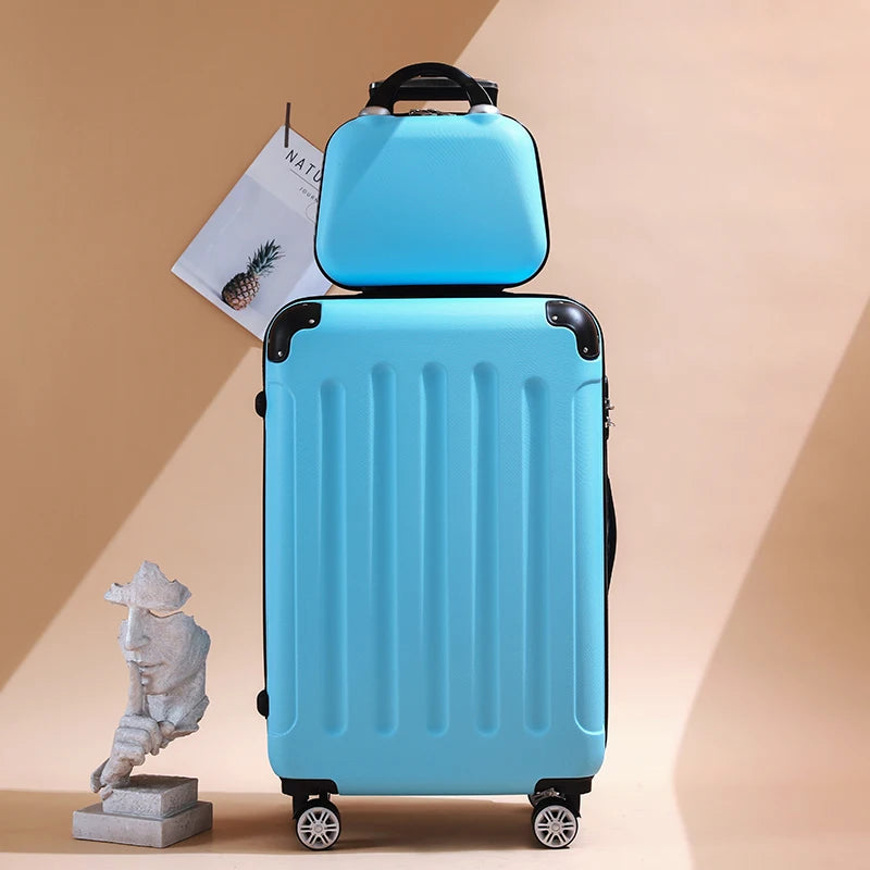 US Warehouse Ships to All US States High Quality 4-Wheel PC ABS Luggage Set for Women 14 24 Inch Suitcase Set on Sale