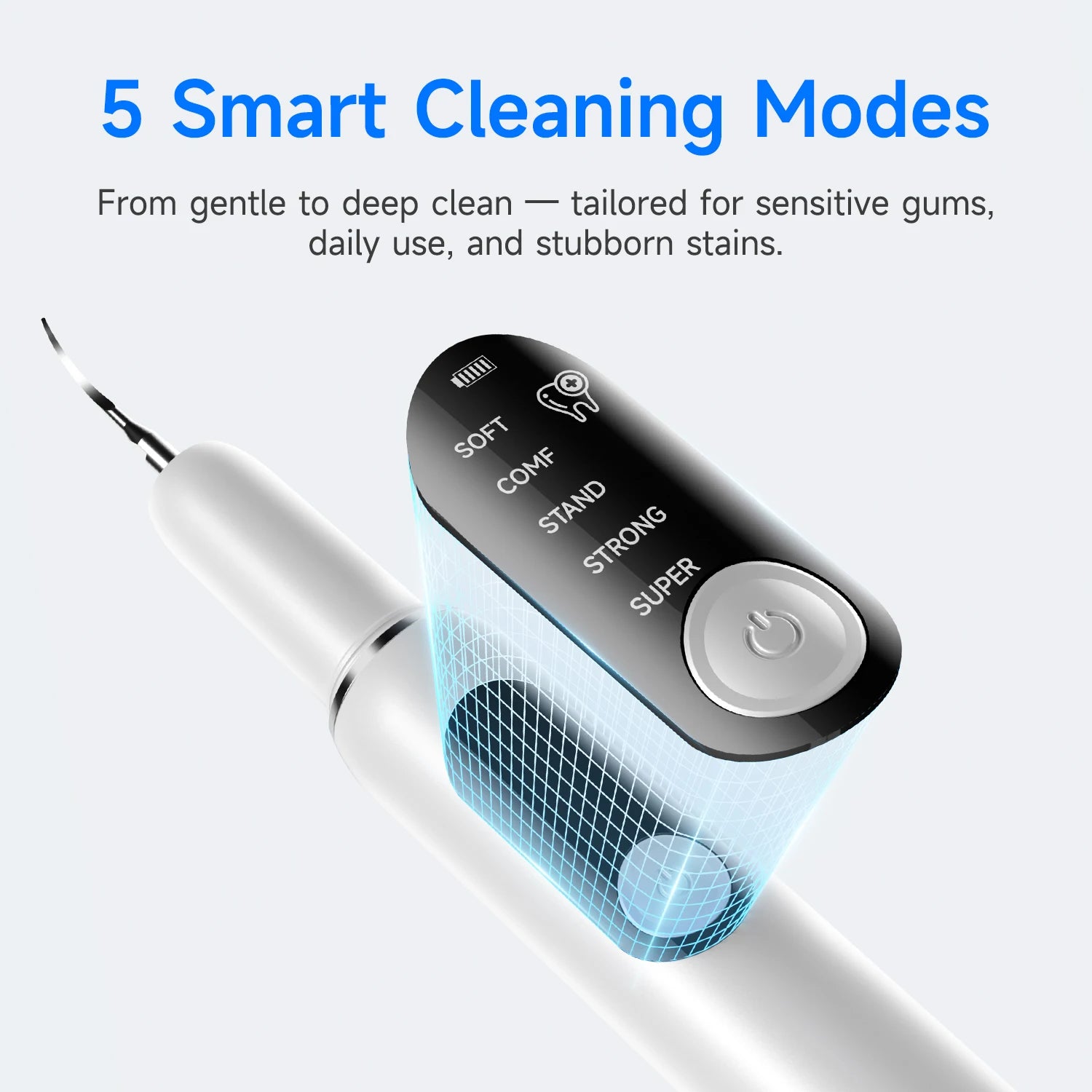 US in Stock Rechargeable Battery Multifunctional 5-Mode Oral Hygiene Tool Electric Tooth Cleaner