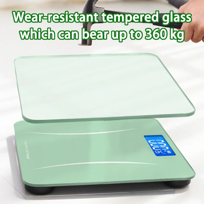 Ultra-Thin LED Display Auto-Calibration Body Weight Scale Battery-Powered Personal Care Appliances for Household Use Light