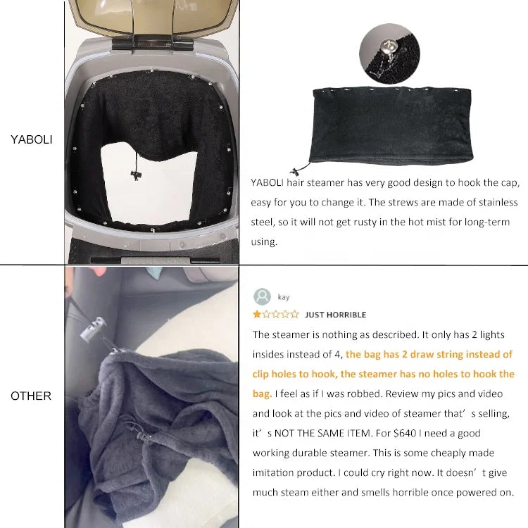 Home Use Ultrasonic Hair Steamer with Ozone & LED Lights  Professional Salon Results for Hair Growth & Scalp Care