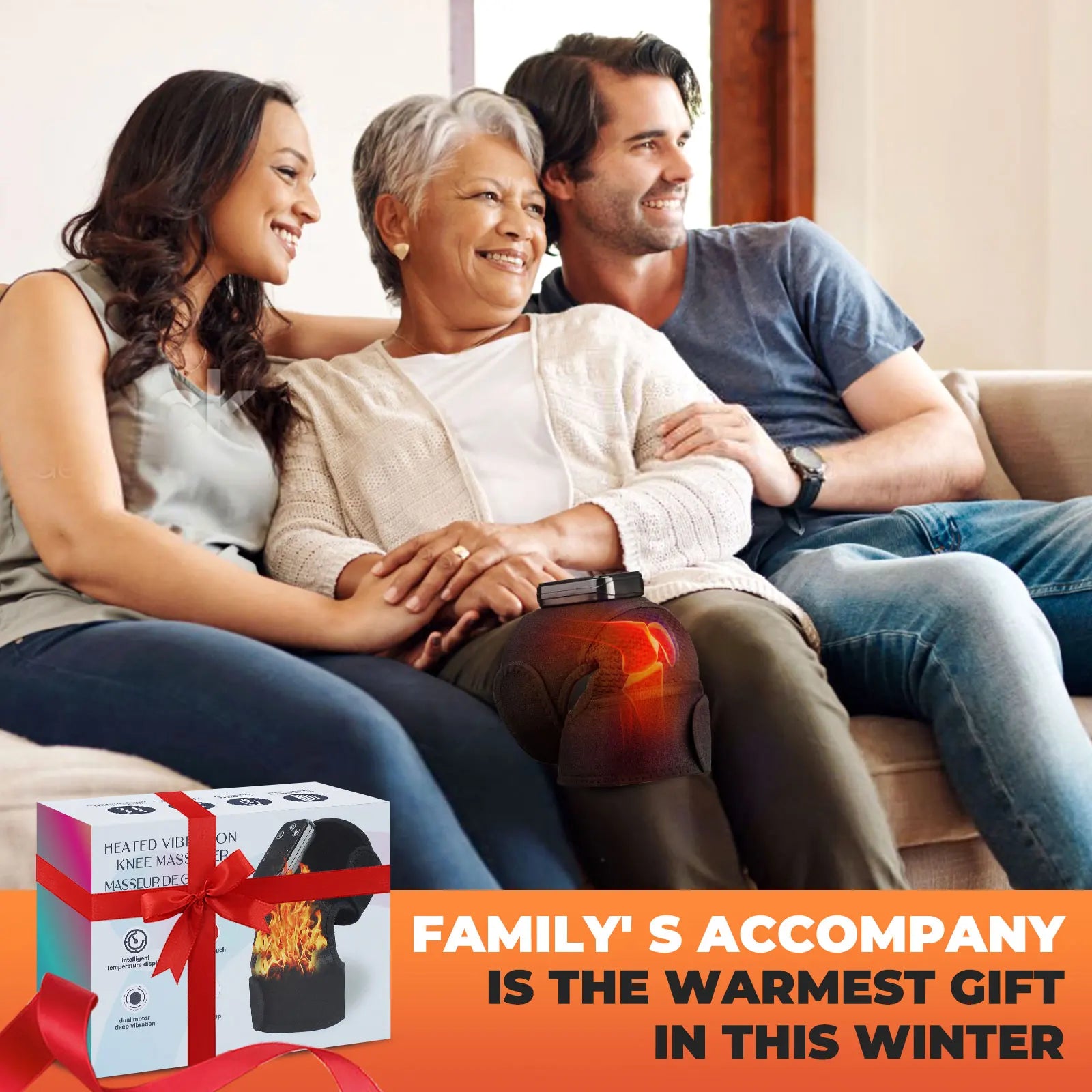 US Warehouse Electric Knee Massager with Heat and Vibration for Pain Relief