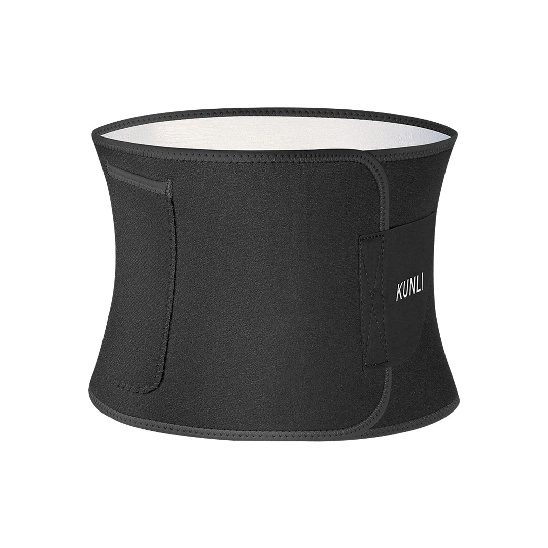 KUNLI Sports Waist Belt Sweat Enhancing Silver Ion Coated Slimming Waist Trainer for Yoga Running Toning Shaping Waistband
