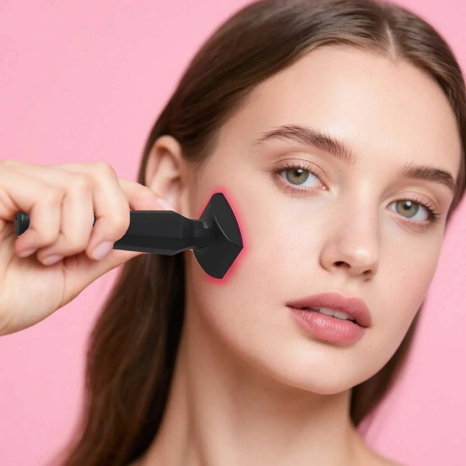 4-in-1 Electric Head Massager Red Light EMS Vibration Microcurrent Derma Stamp Beard Scalp Massager for Hair Growth