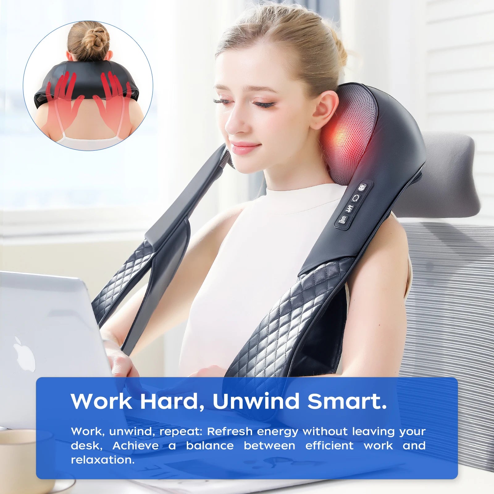 High-quality Electric Acupressure Neck and Shoulder Massager Neck Massage Belt Neck Massager with Heating Function