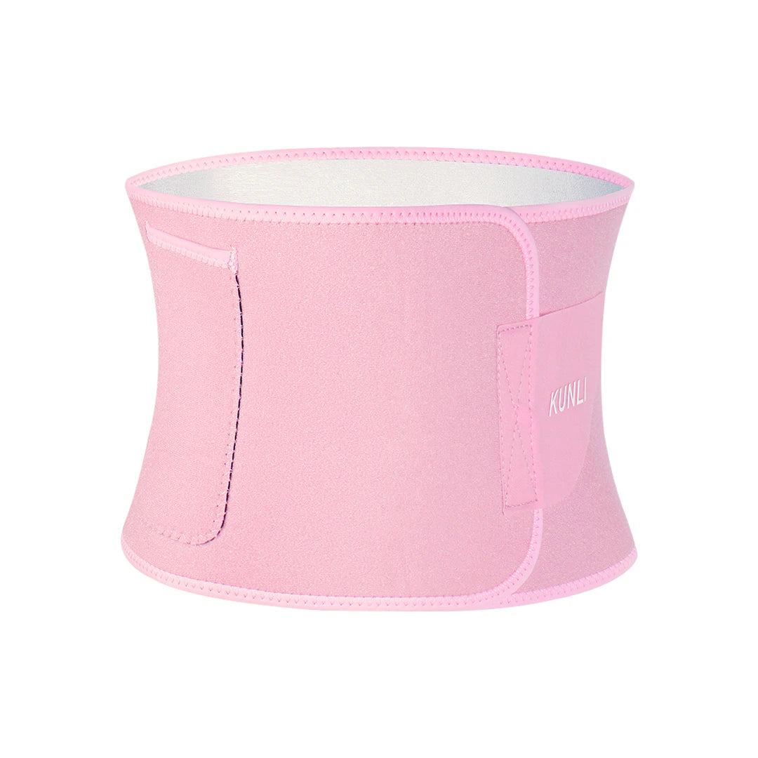 KUNLI Sports Waist Belt Sweat Enhancing Silver Ion Coated Slimming Waist Trainer for Yoga Running Toning Shaping Waistband