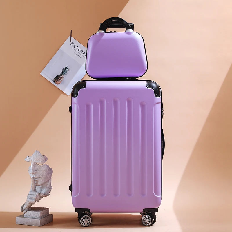 US Warehouse Ships to All US States High Quality 4-Wheel PC ABS Luggage Set for Women 14 24 Inch Suitcase Set on Sale