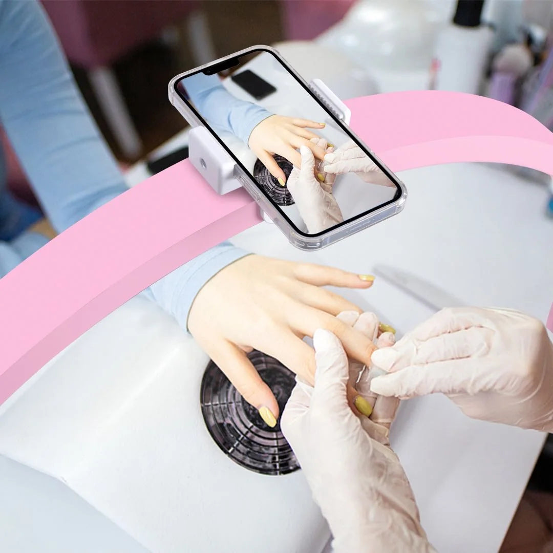 Professionals 30inch LED Nail Art Lamp Half Moon Desk Nail Light Manicure Light with Rhinestones for Nail Tattoo Beauty Salon