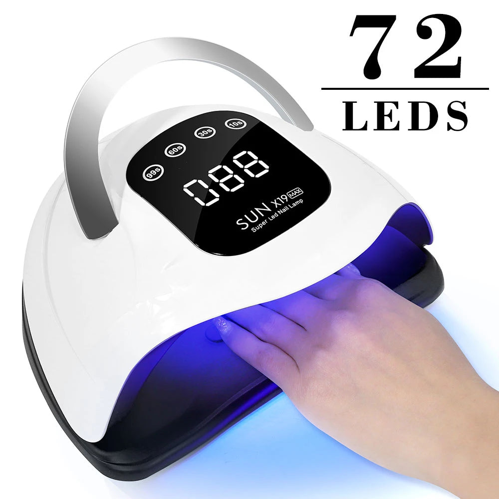 72 LED Beats X19 Nail Lamp Quick Drying UV LED Curing Machine Home Phototherapy Machine with Plastic Material