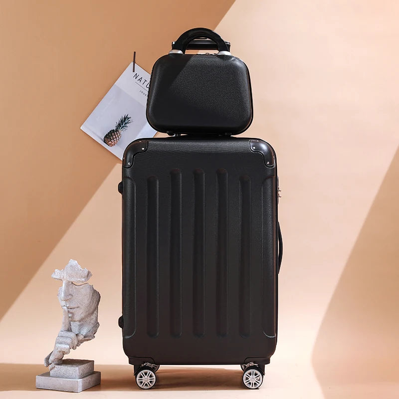 US Warehouse Ships to All US States High Quality 4-Wheel PC ABS Luggage Set for Women 14 24 Inch Suitcase Set on Sale