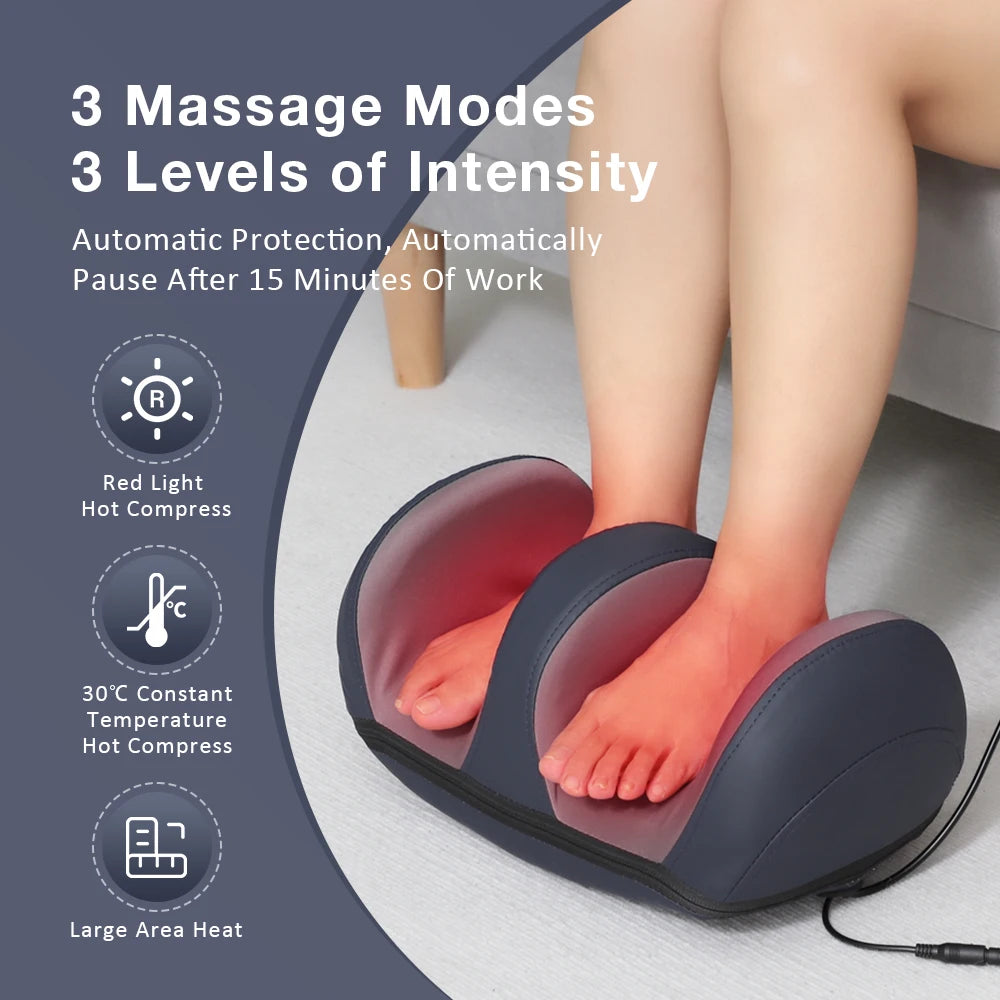 US Free Shipping Deep Tissue Kneading Leg Calf Foot Massage Machine Electric Shiatsu Foot Massager with Heat