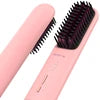 Portable Wireless Rechargeable USB Fast Professional Permanent Ceramic Flat Iron Cordless Mini Hair Straightener Brush Comb