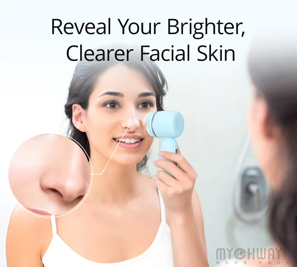 Facego Ultrasonic Facial Clean Brush Electric Facial Brush