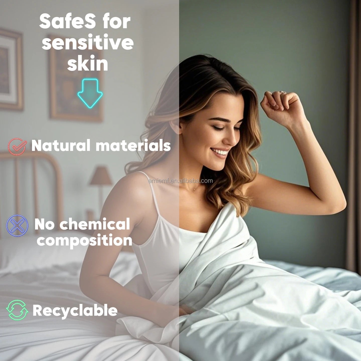 Premium Earthing Sheet with Silver Fiber - 5% Silver Fiber, 95% Organic Cotton - With Grounding Cord - Boost Health & Sleep