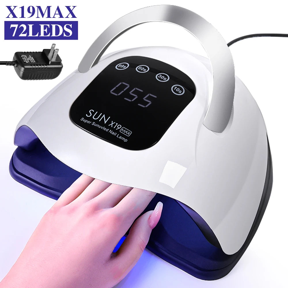 72 LED Beats X19 Nail Lamp Quick Drying UV LED Curing Machine Home Phototherapy Machine with Plastic Material
