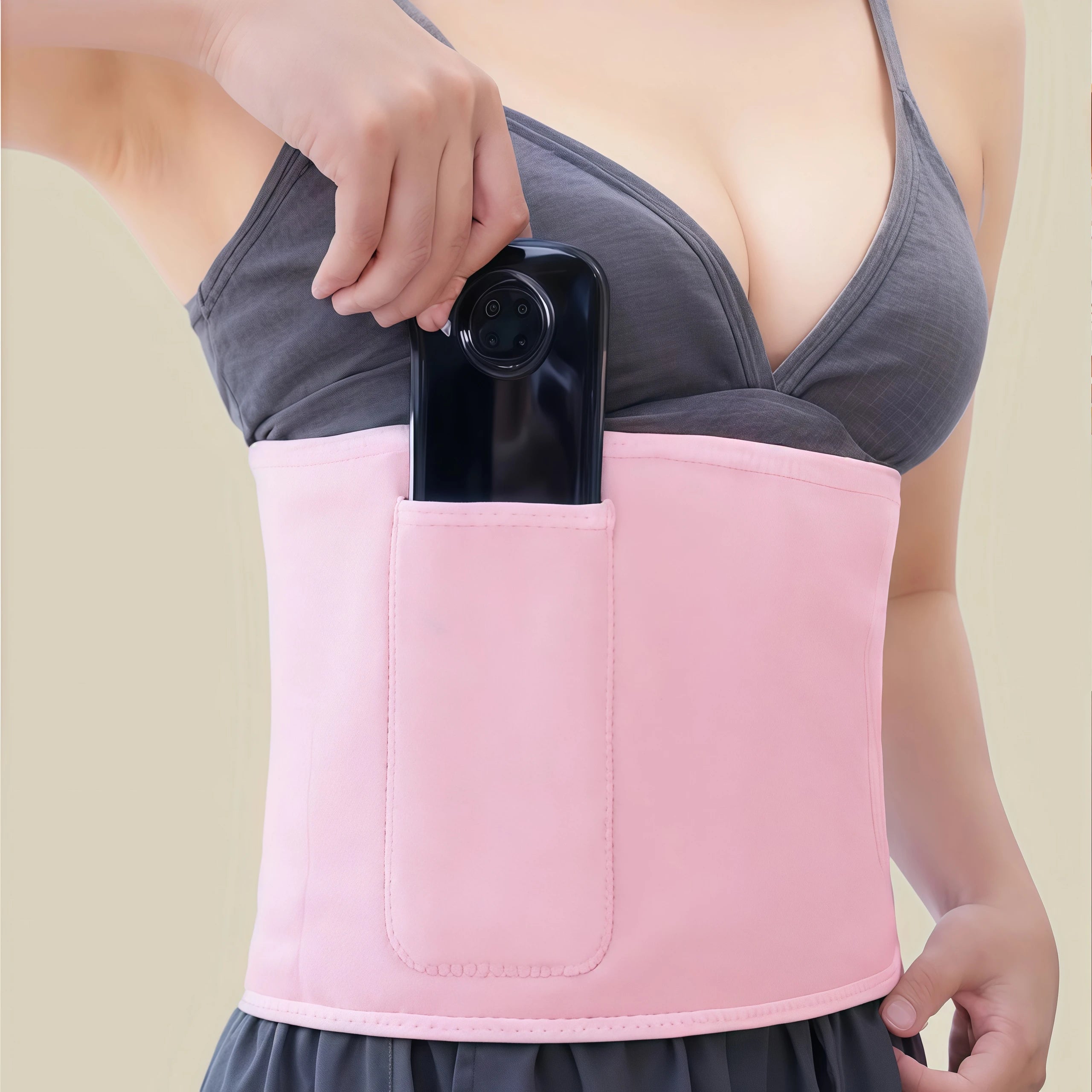 KUNLI Sports Waist Belt Sweat Enhancing Silver Ion Coated Slimming Waist Trainer for Yoga Running Toning Shaping Waistband