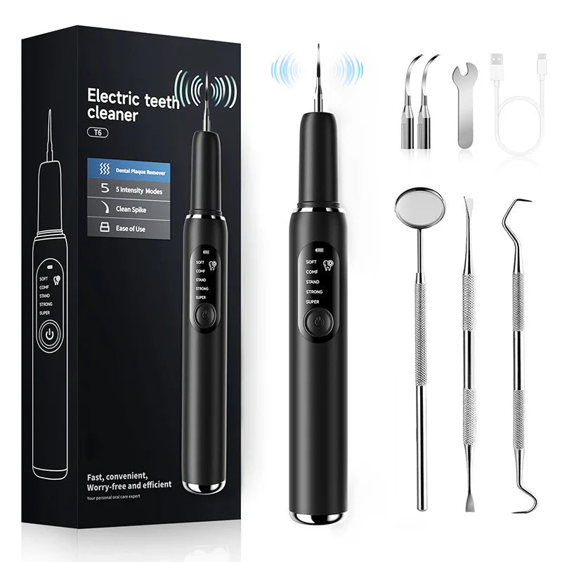 US in Stock Rechargeable Battery Multifunctional 5-Mode Oral Hygiene Tool Electric Tooth Cleaner
