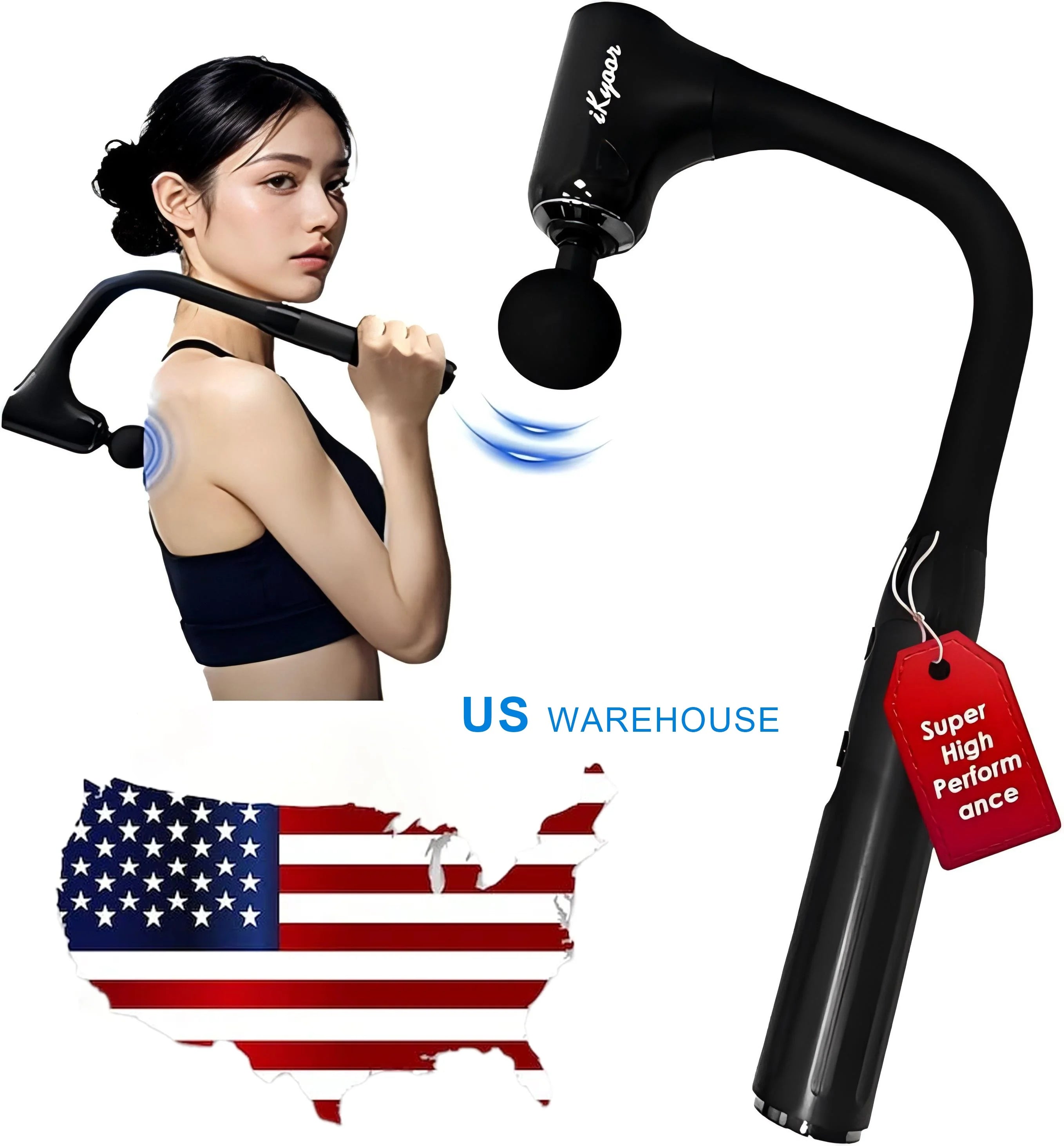 4 Head Professional Muscle Massage Gun Deep Tissue Percussion Vibration Therapy