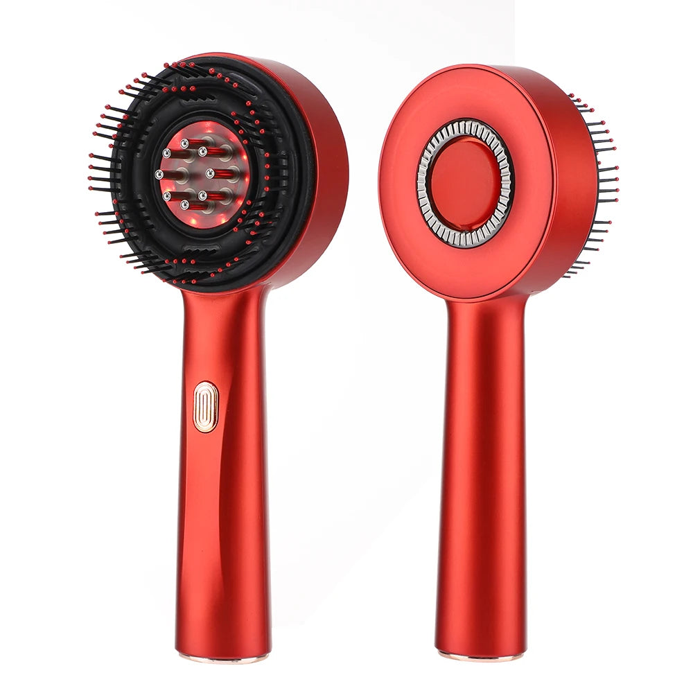 Electric Hair Scalp Massager Brush with Red Light Devices Hair Growth Oil Applicator & Massage Comb Targeted Head Massager
