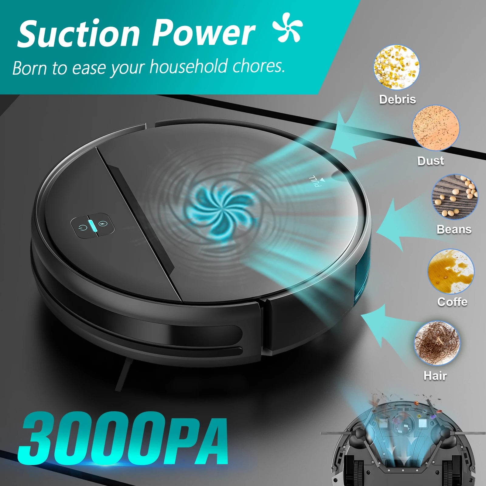 US Local Stock Autonomous Vacuum Cleaner Mop Automatic Cleaning Mopping Robot Multifunctional Aspirador Sweeping Dry Functions