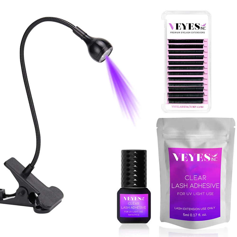 VEYES INC Custom Private Label Eco-Friendly Reusable UV LED Lash Glue Lamp for Professional Salon Use