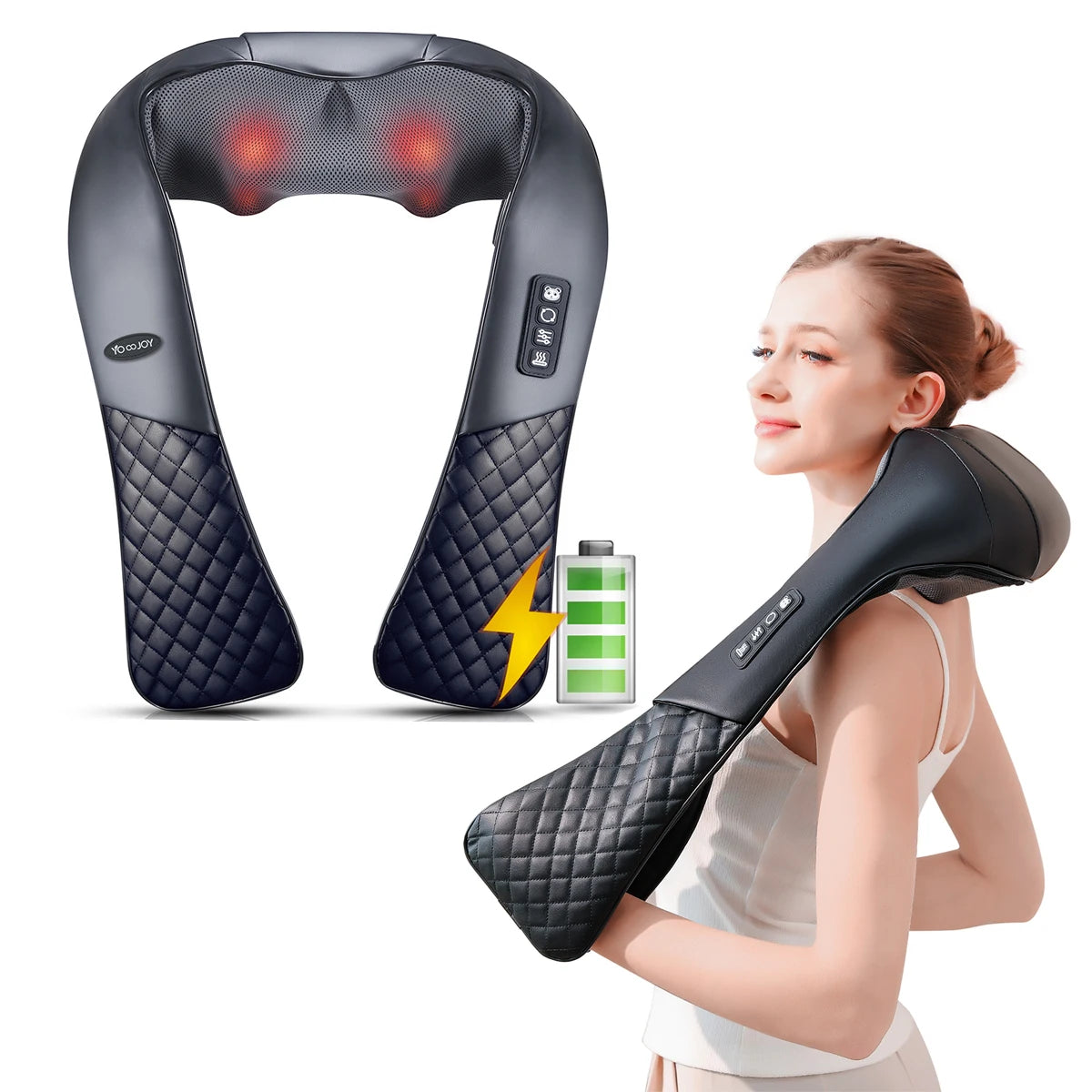 High-quality Electric Acupressure Neck and Shoulder Massager Neck Massage Belt Neck Massager with Heating Function
