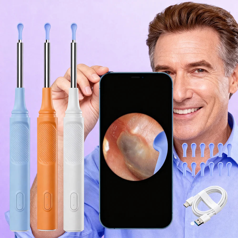 Ear Cleaner With Camera Wax Remover Tool Smart Visual Sticks Otoscope Earpick Endoscope Earring Personal Health Care