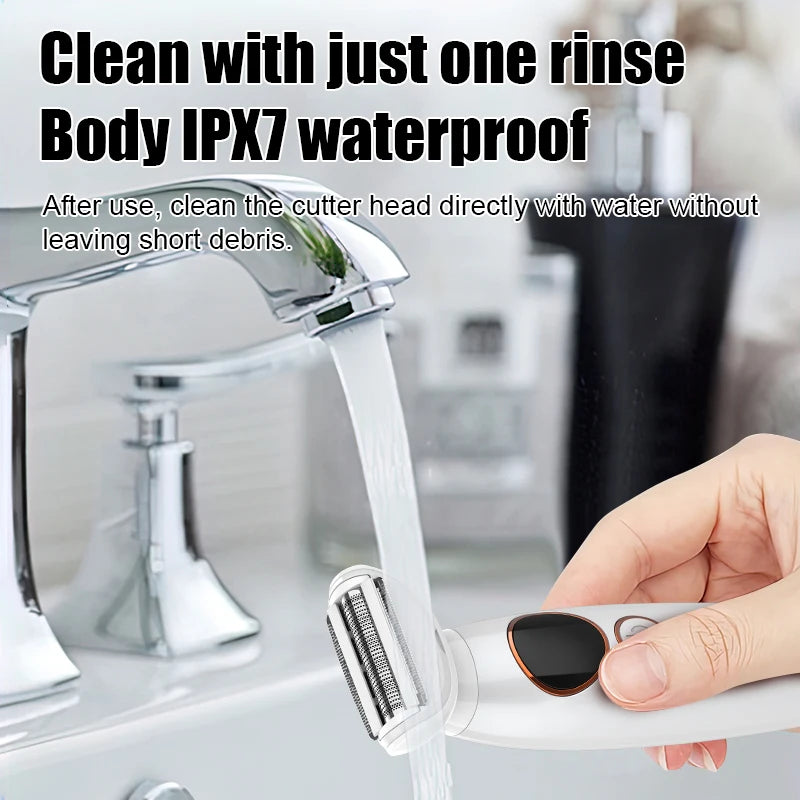 IRUIBEAUTY Custom Private Logo Women's 5-in-1 Hair Removal Set IPX7 Waterproof Epilator with Pubic & Private Part Remover