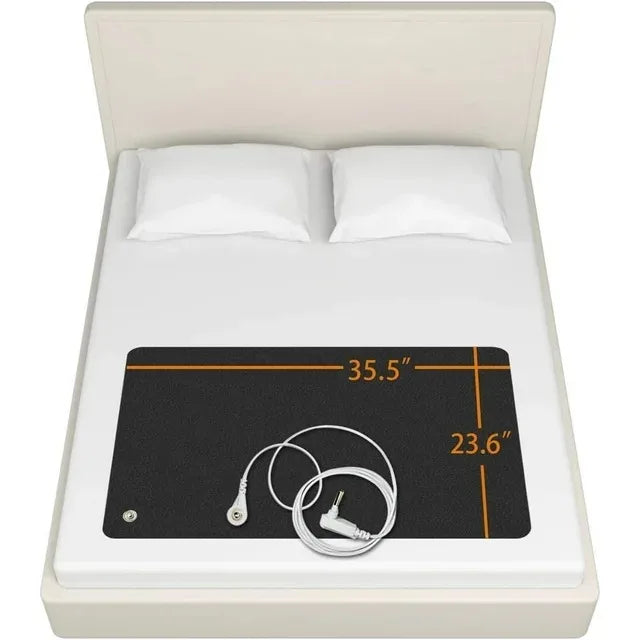 Large Grounding Mat 60x90cm with Durable Leather Surface and Grounding Cord Earthing Mat for Home and Office EMF Reduction