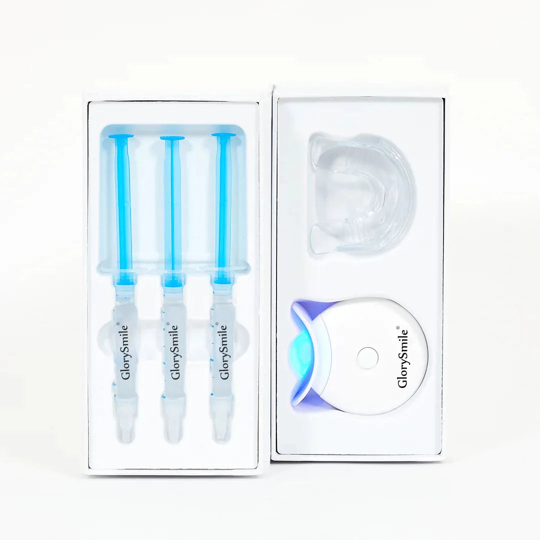 Popular Teeth Whitening Kit Home Use PAP Safe Formula Painless Tooth Bleaching Gel Syringe LED Device Kit US Warehouse
