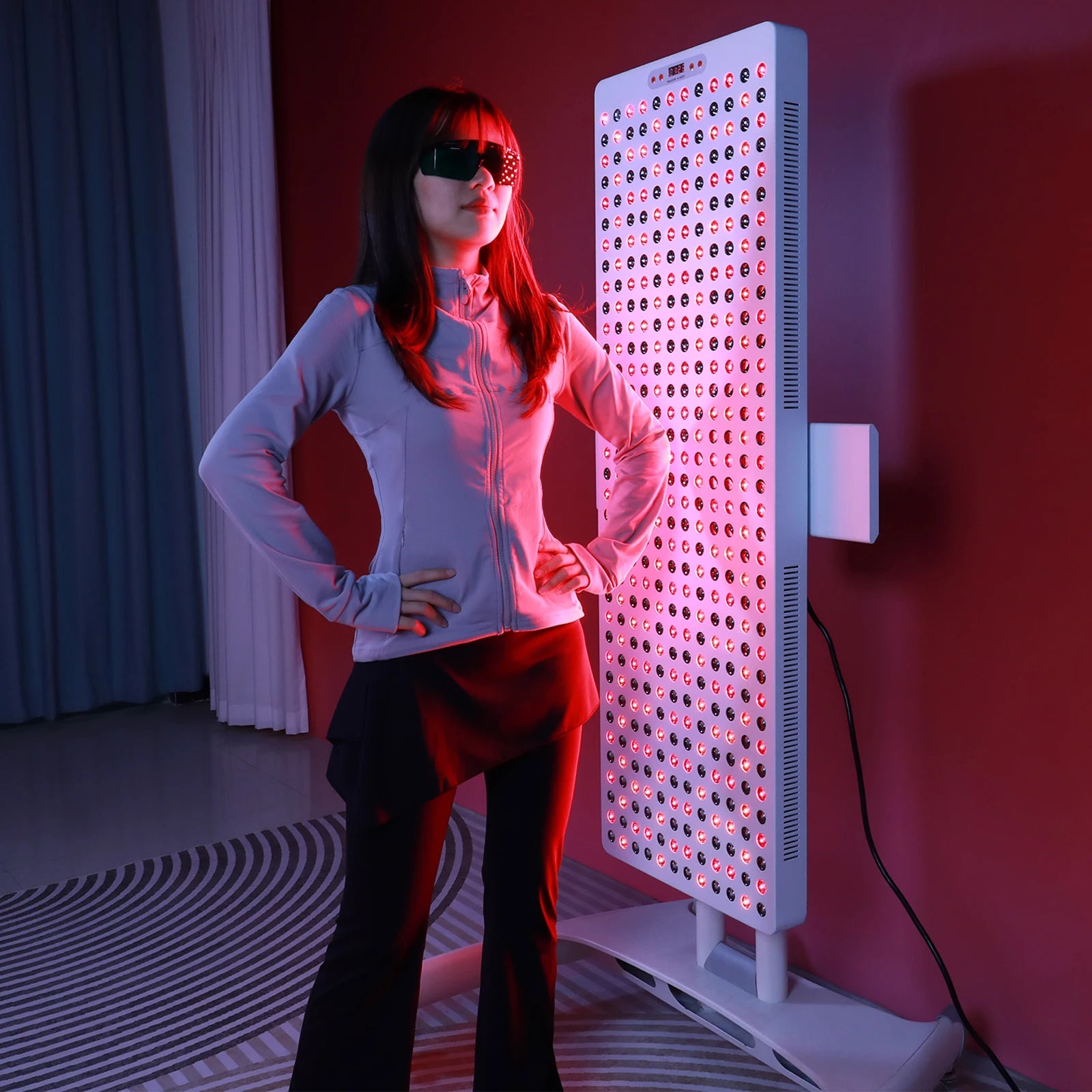 Bonliter 2160W Red Light Therapy Panel 630nm 660nm 810nm 830nm 850nm Full Body Red Light Therapy Panel for Home Use Pain Relief