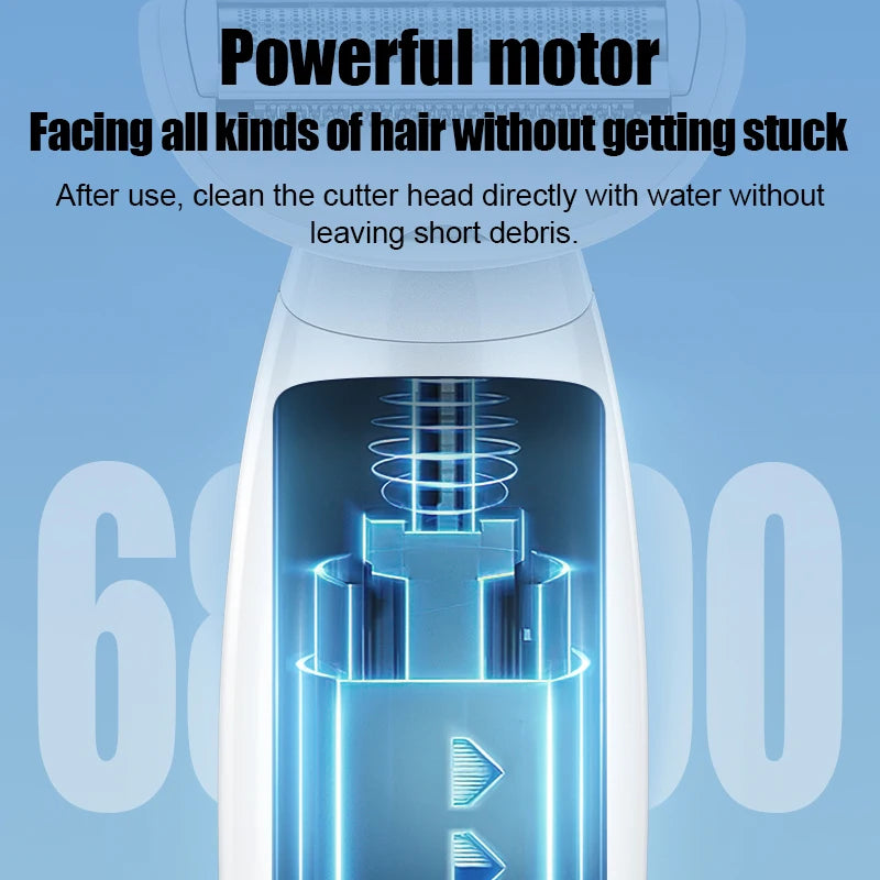 IRUIBEAUTY Custom Private Logo Women's 5-in-1 Hair Removal Set IPX7 Waterproof Epilator with Pubic & Private Part Remover