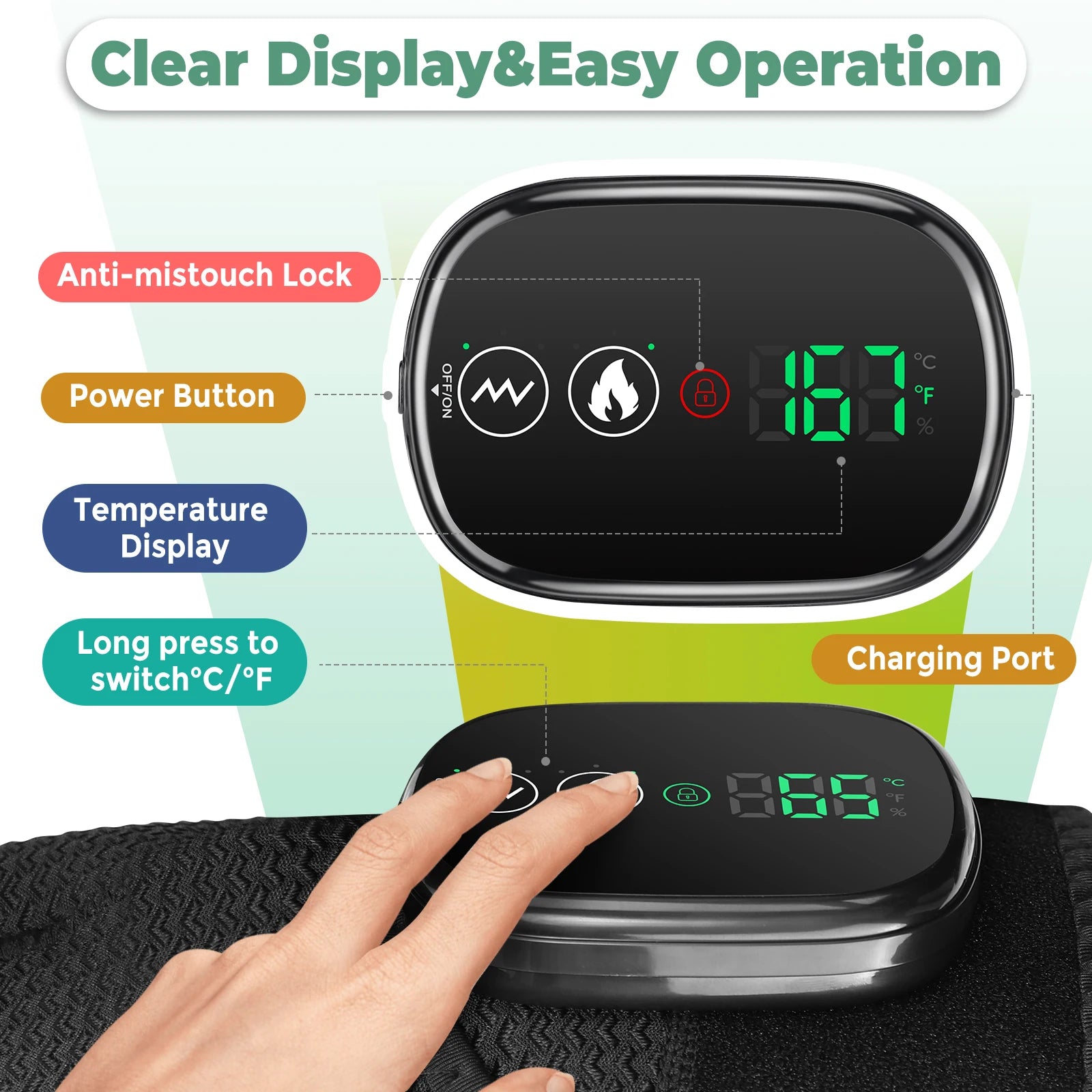 Free US Shipping Wireless Vibration Shoulder Pain Relief Massager Hot Compress Shoulder Wrap Massage Belt