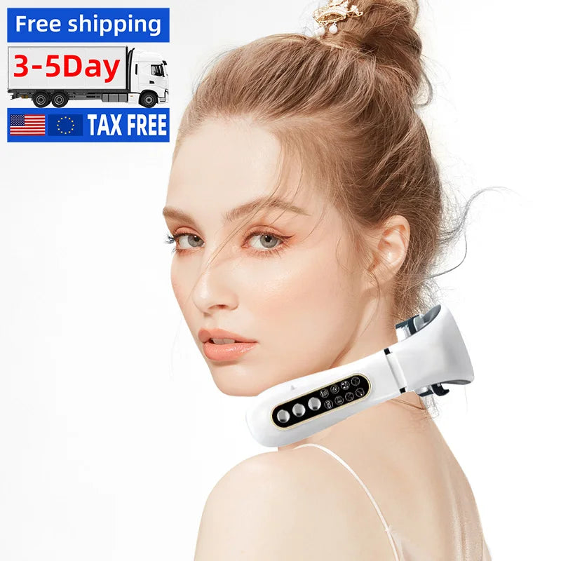 Neck Massager Microcurrent Electric Beauty Equipment Free Shipping in Stock US EU Gift Box Household & Travel Use