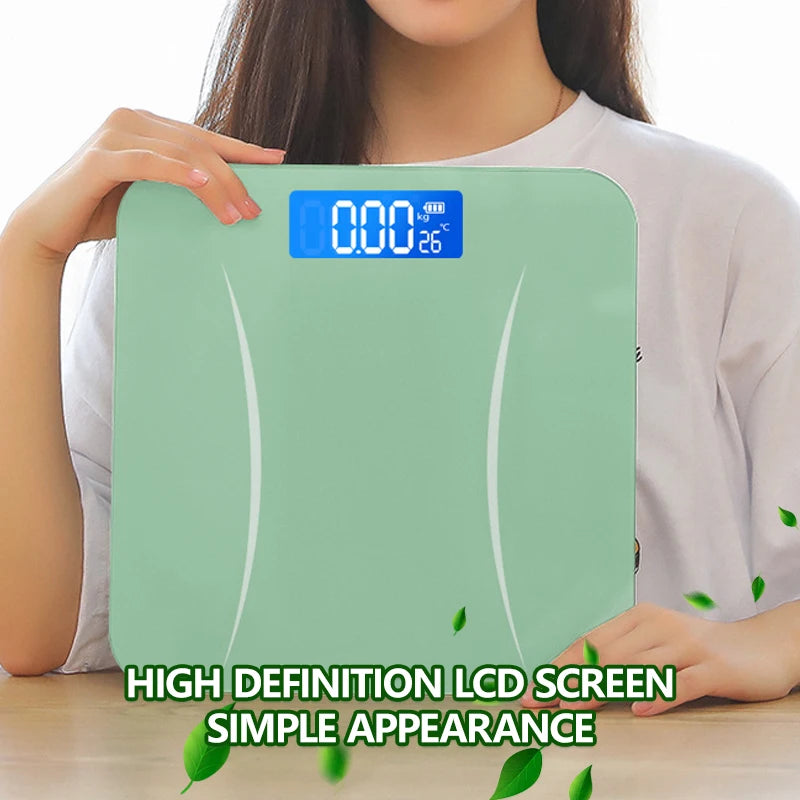 Ultra-Thin LED Display Auto-Calibration Body Weight Scale Battery-Powered Personal Care Appliances for Household Use Light
