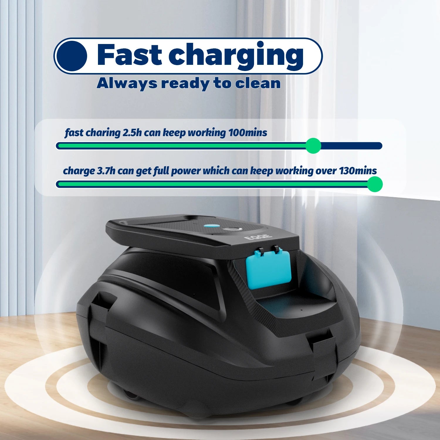 US Ready Stock Free Shipping Robotic Pool Vacuum Cleaner Cordless Cleaning Robot for Flat Floor Swimming Pool Automatic Machine