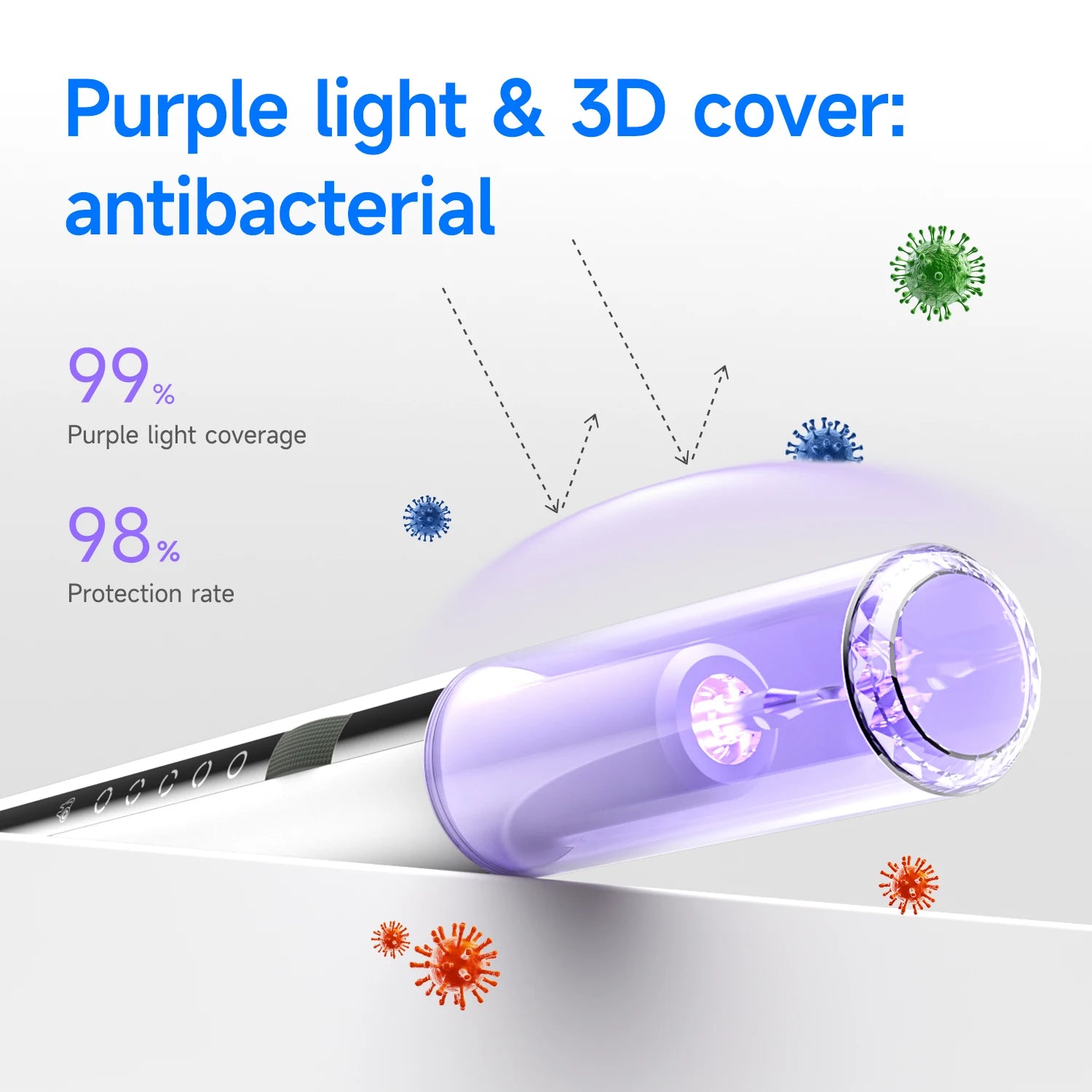 Smart Dental Cleaning Device Set with Pressure Sensors Sonic Electric Toothbrush Rechargeable Dental Cleaner Curvy Moon T7