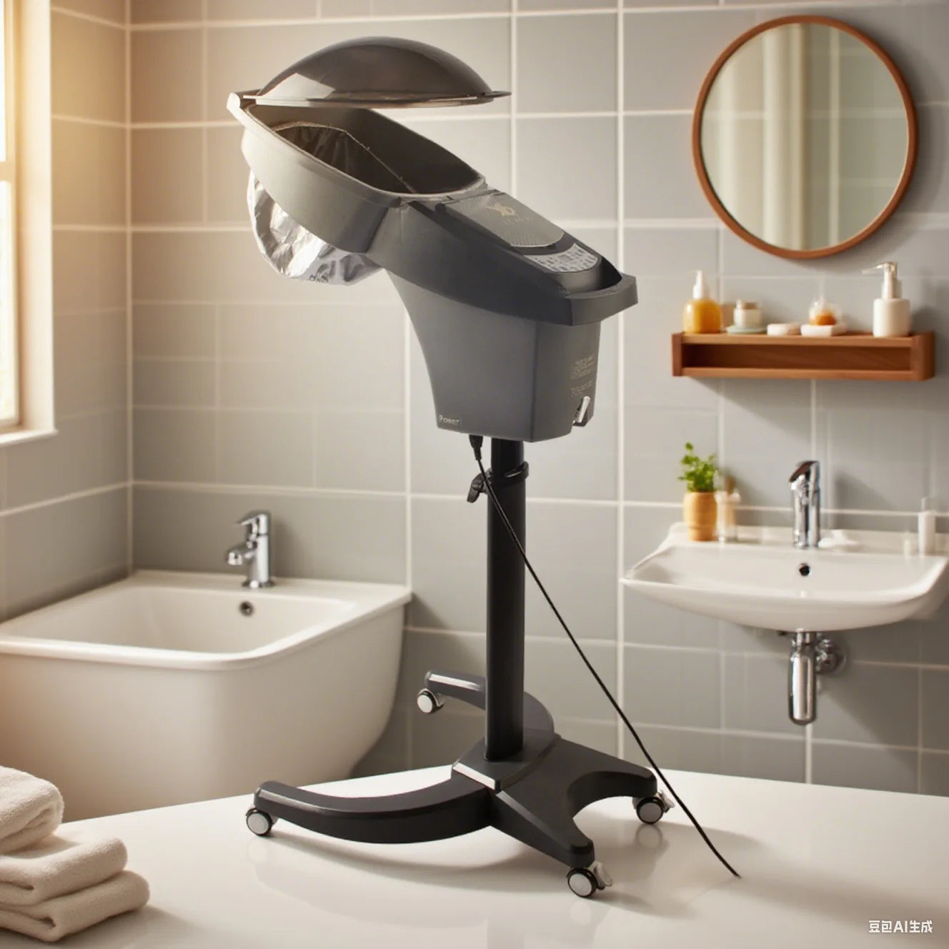 Home Use Ultrasonic Hair Steamer with Ozone & LED Lights  Professional Salon Results for Hair Growth & Scalp Care