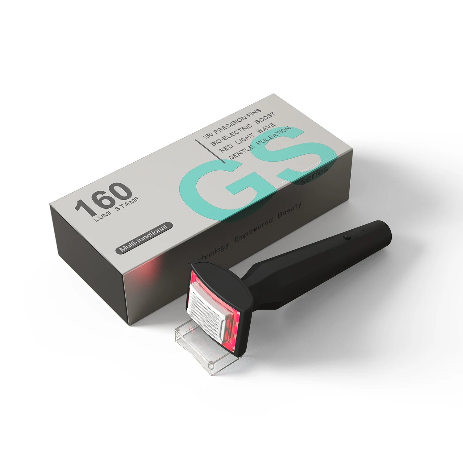 4-in-1 Electric Head Massager Red Light EMS Vibration Microcurrent Derma Stamp Beard Scalp Massager for Hair Growth