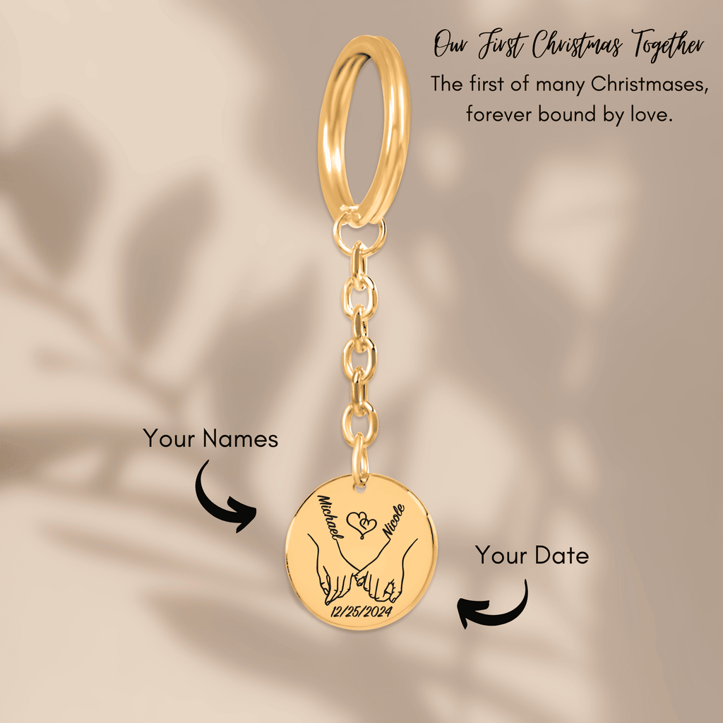 Coin Keychain - Our first christmas together