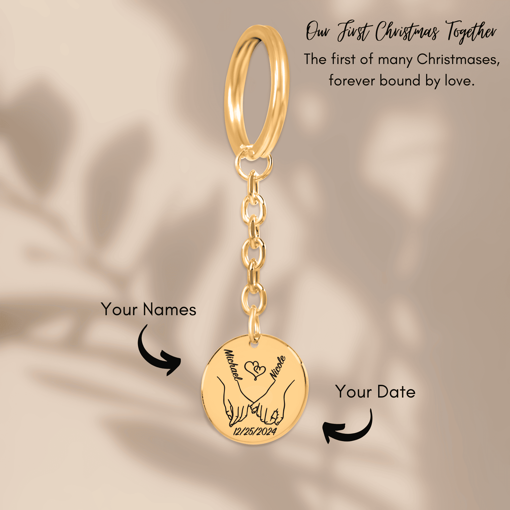 Coin Keychain - Our first christmas together