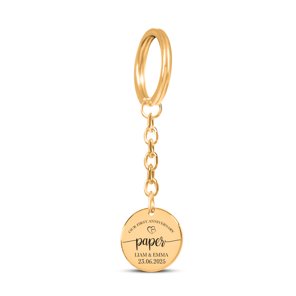Coin Keychain - 1st Paper Anniversary