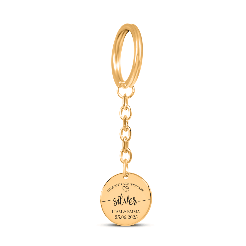 Coin Keychain - 25th Silver Anniversary