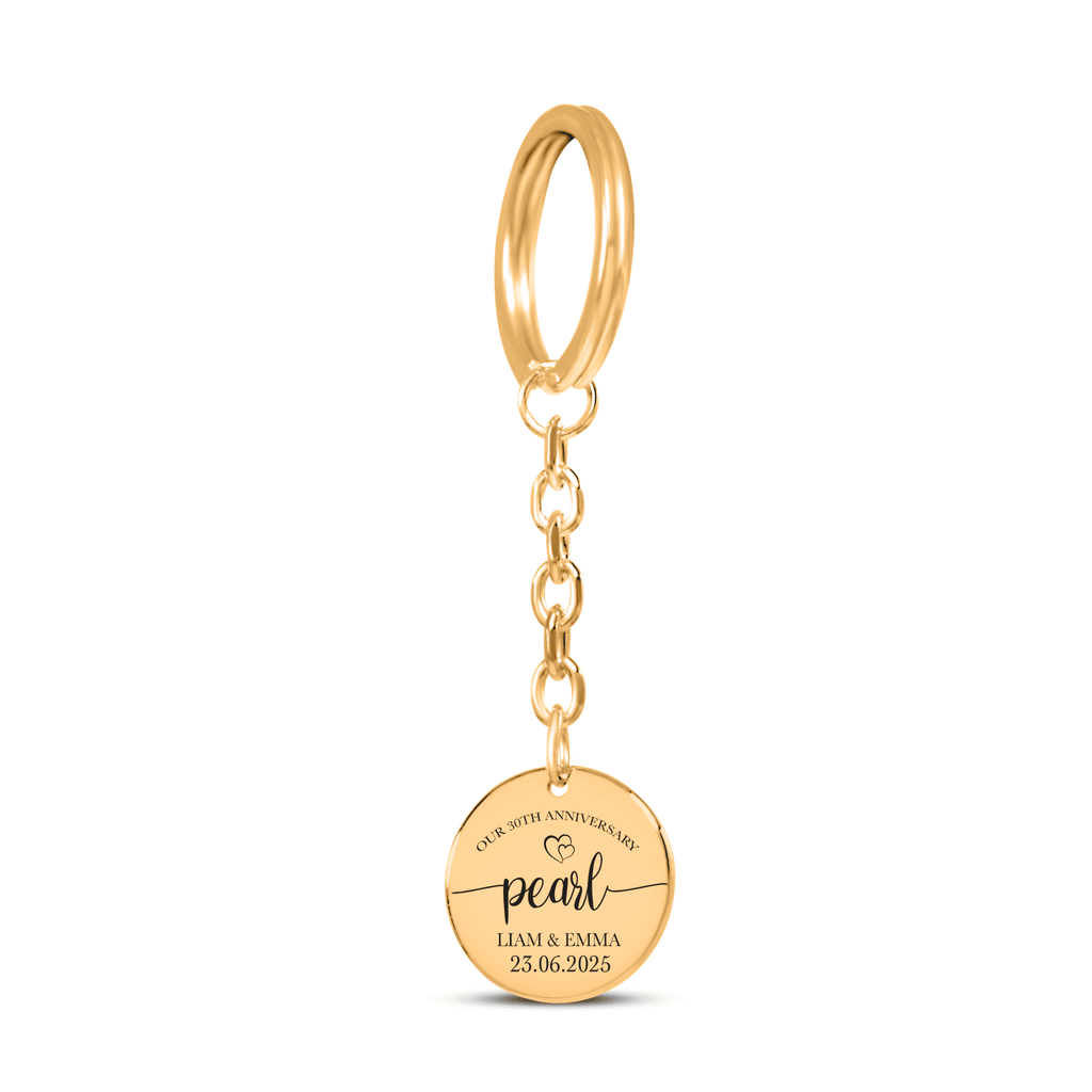 Coin Keychain - 30th Pearl Anniversary