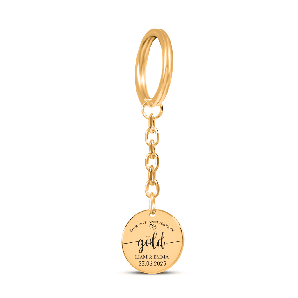 Coin Keychain - 50th Gold Anniversary