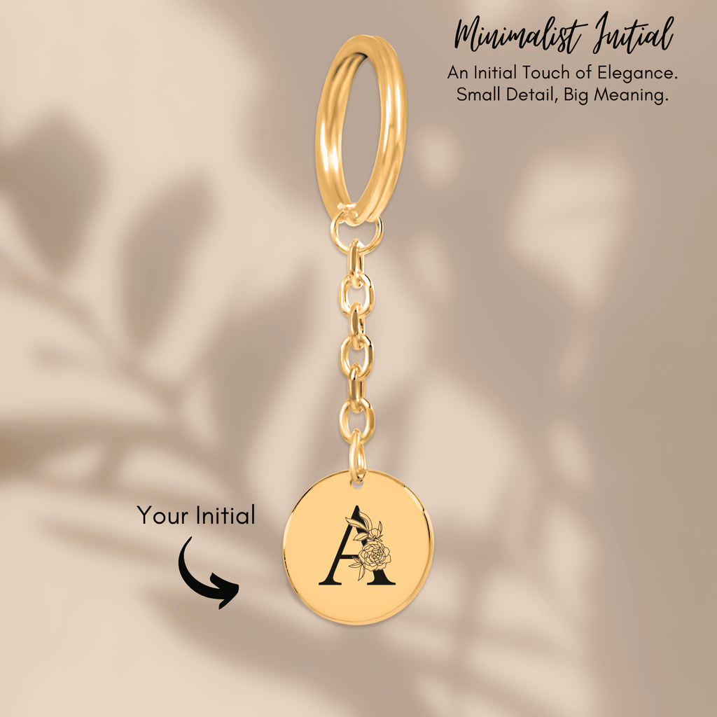 Floral Initial Keychain – A